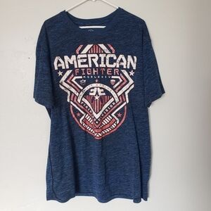 American Fighter Men's T-shirt Blue Black Graphic